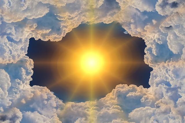 soleil et nuages